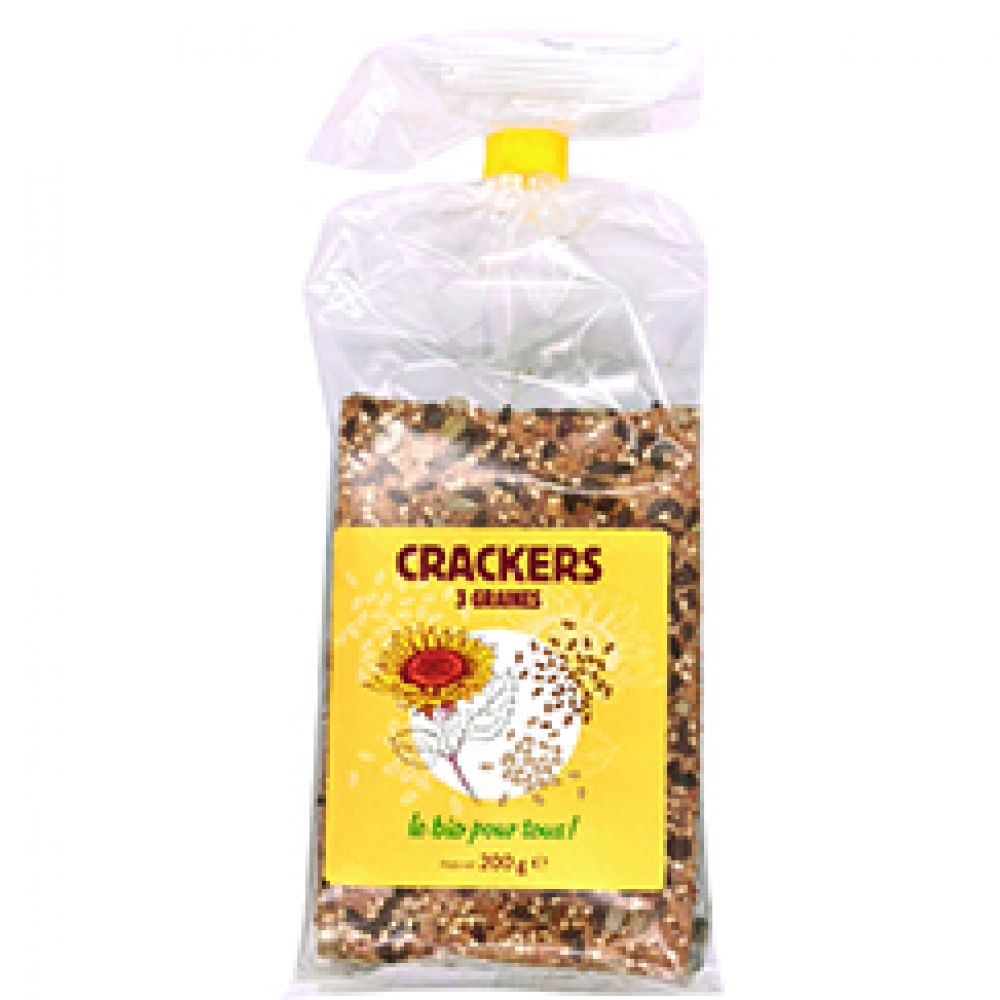 CRACKERS 3 GRAINES 200G