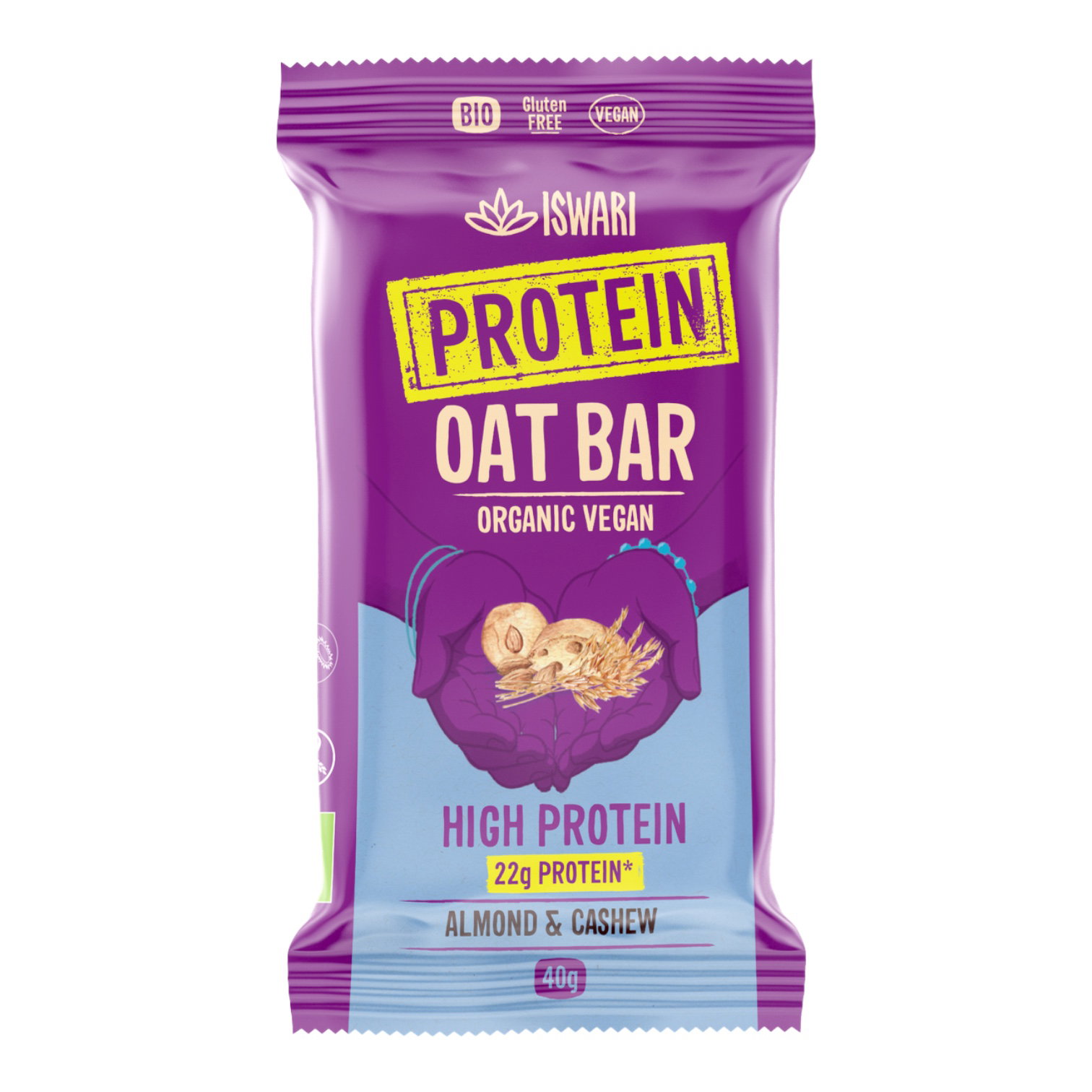 BARRE PROTEINE AVOINE COOKIE AMANDE CAJOU 40G