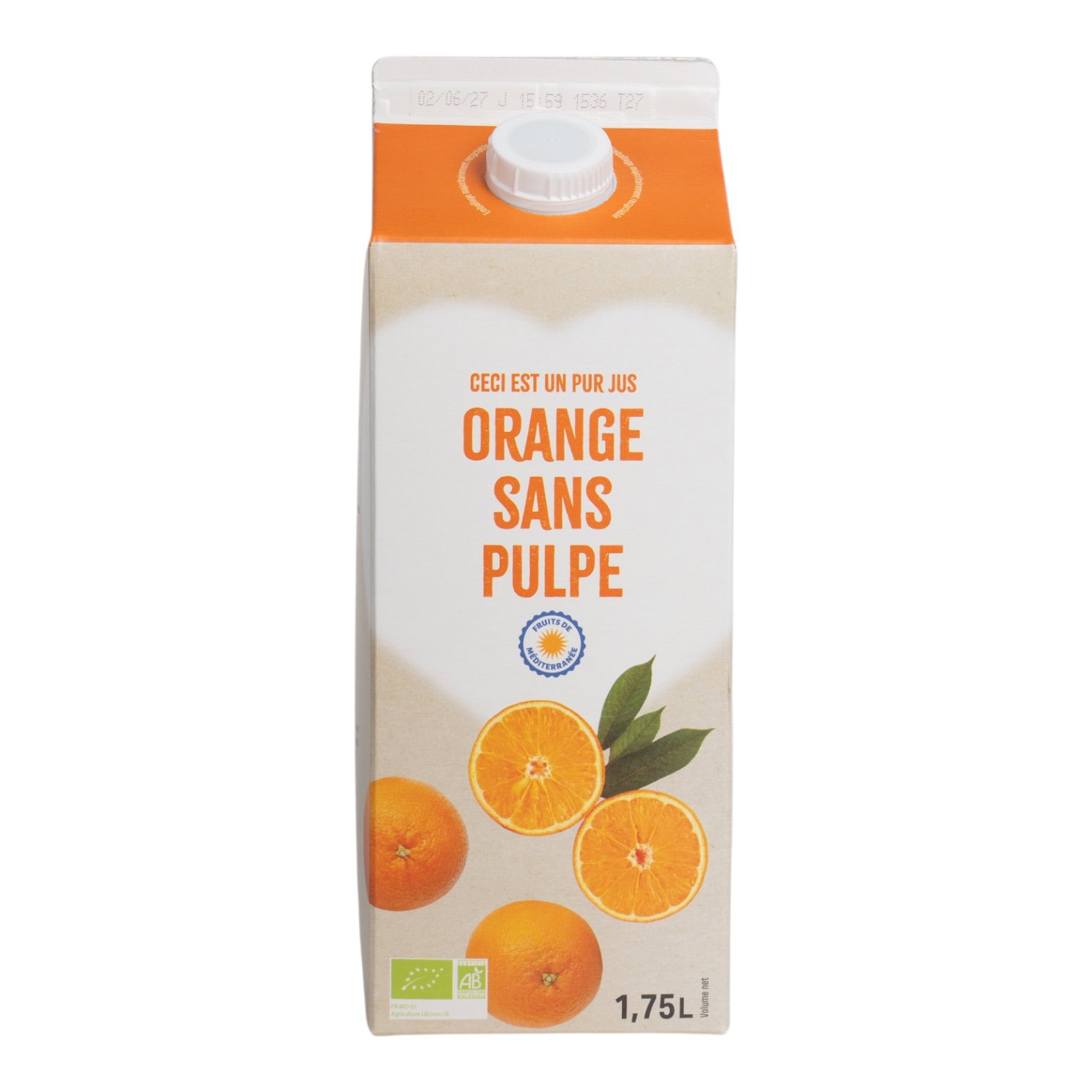 JUS ORANGE SANS PULPE 1.75LT