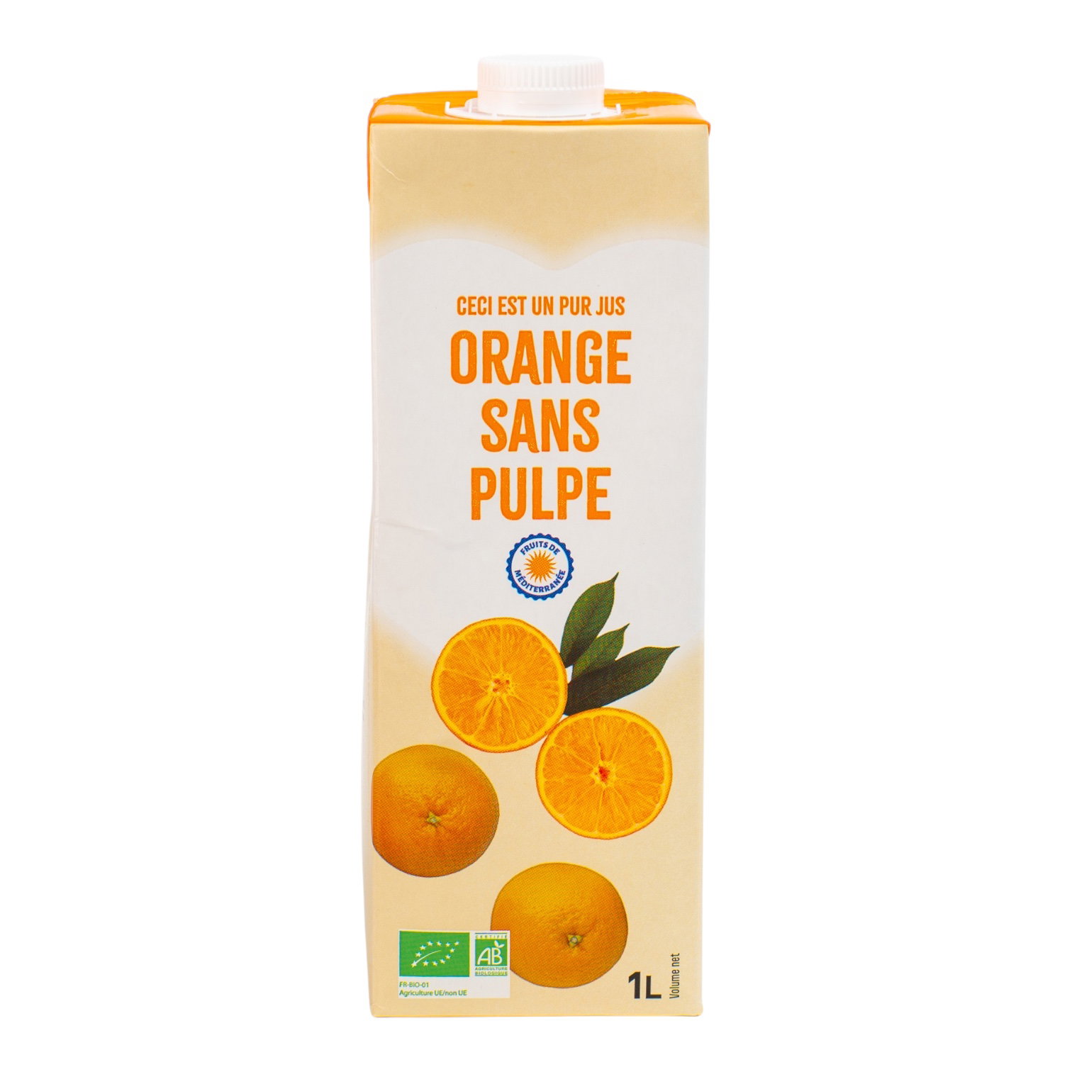 JUS ORANGE SANS PULPE LT