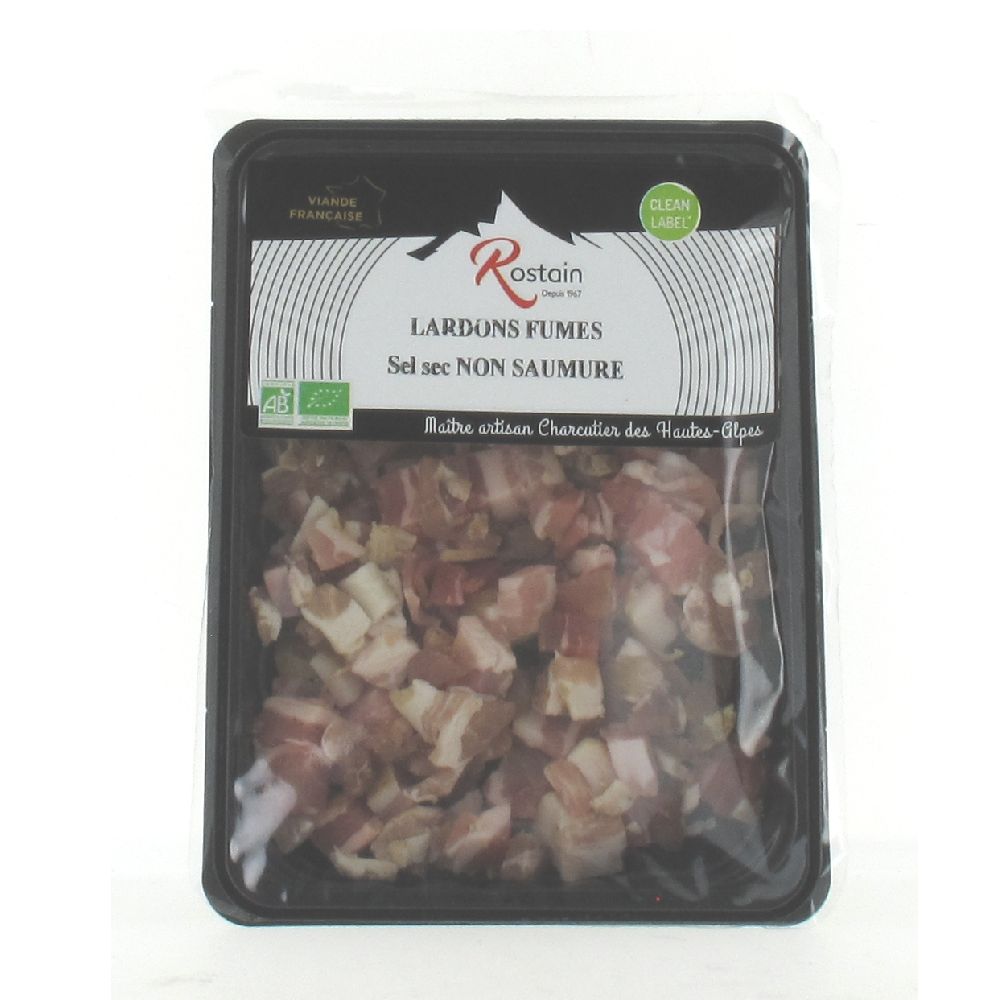 LARDONS FUMES SANS SEL NITRITE 150g