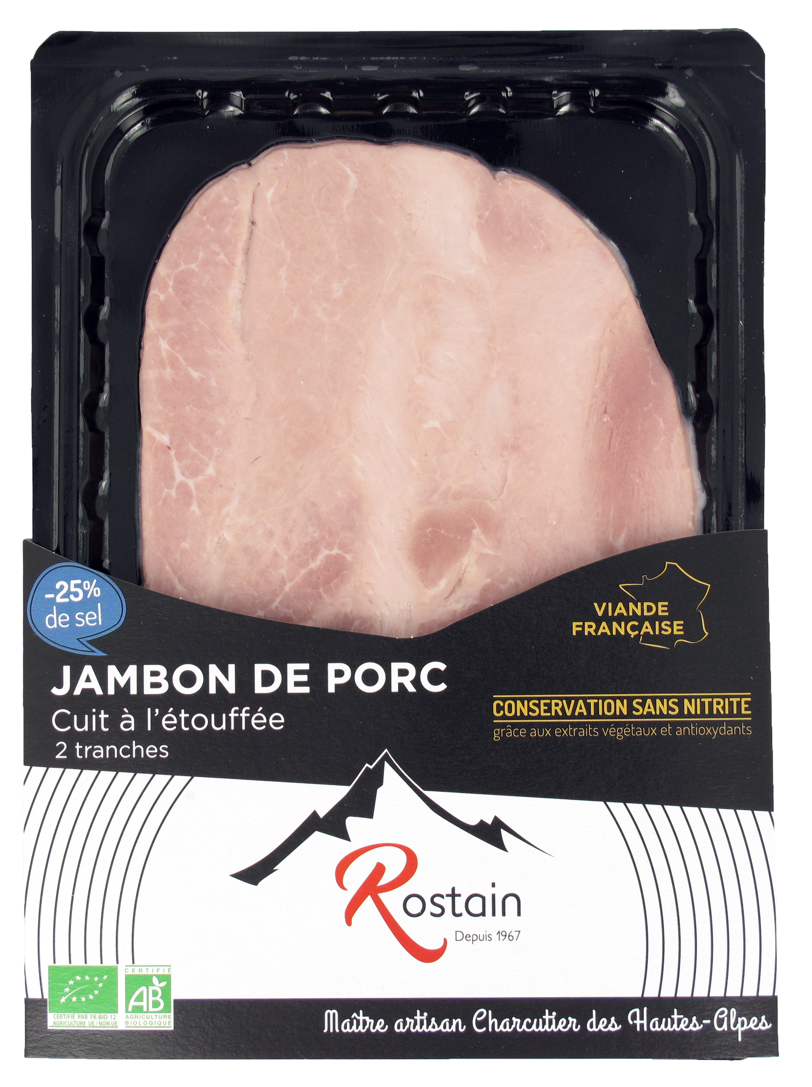 JAMBON  CUIT -25% SEL 2TR 80G