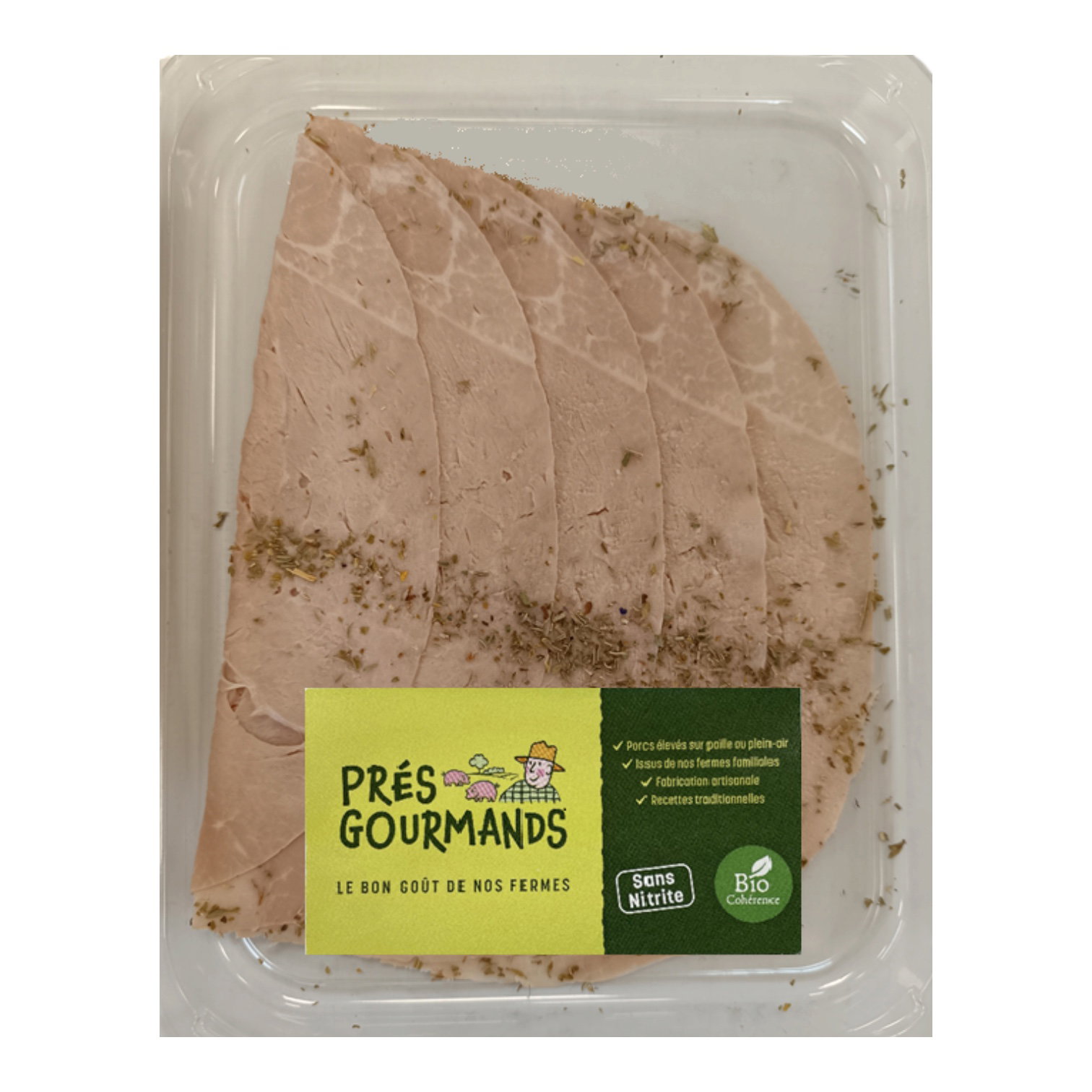 JAMBON CHIFFONNADE HERBES 100G