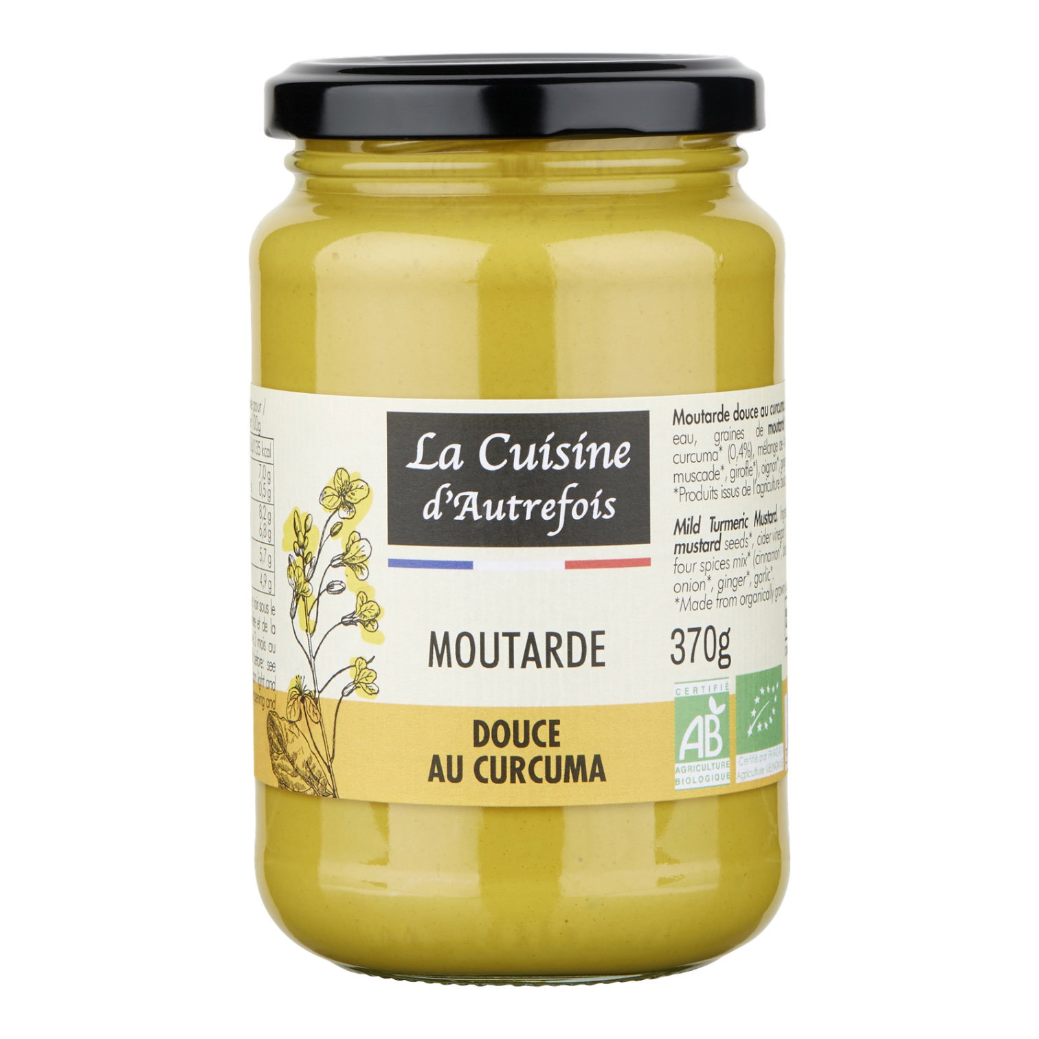 MOUTARDE DOUCE CURCUMA 370g