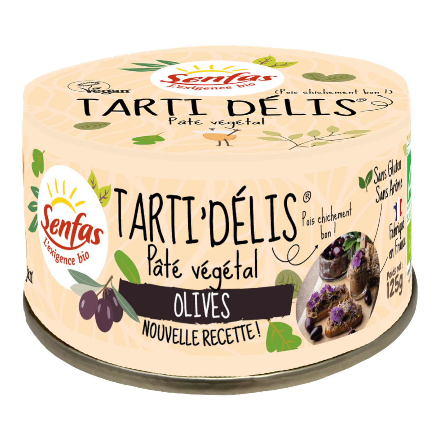 TARTI DELIS OLIVES NOIRES 125G