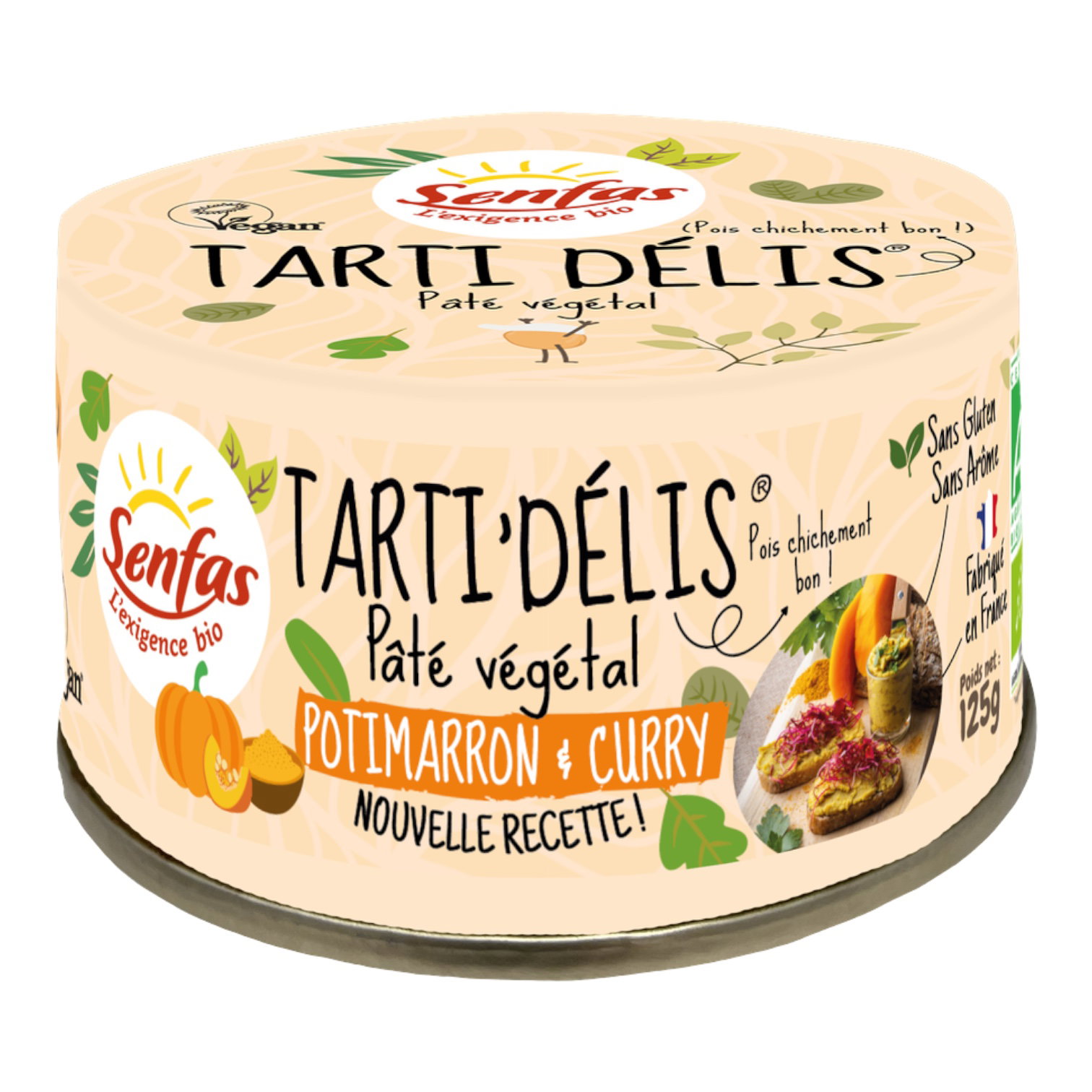 TARTI DELIS POTIMARRON CURRY 125G
