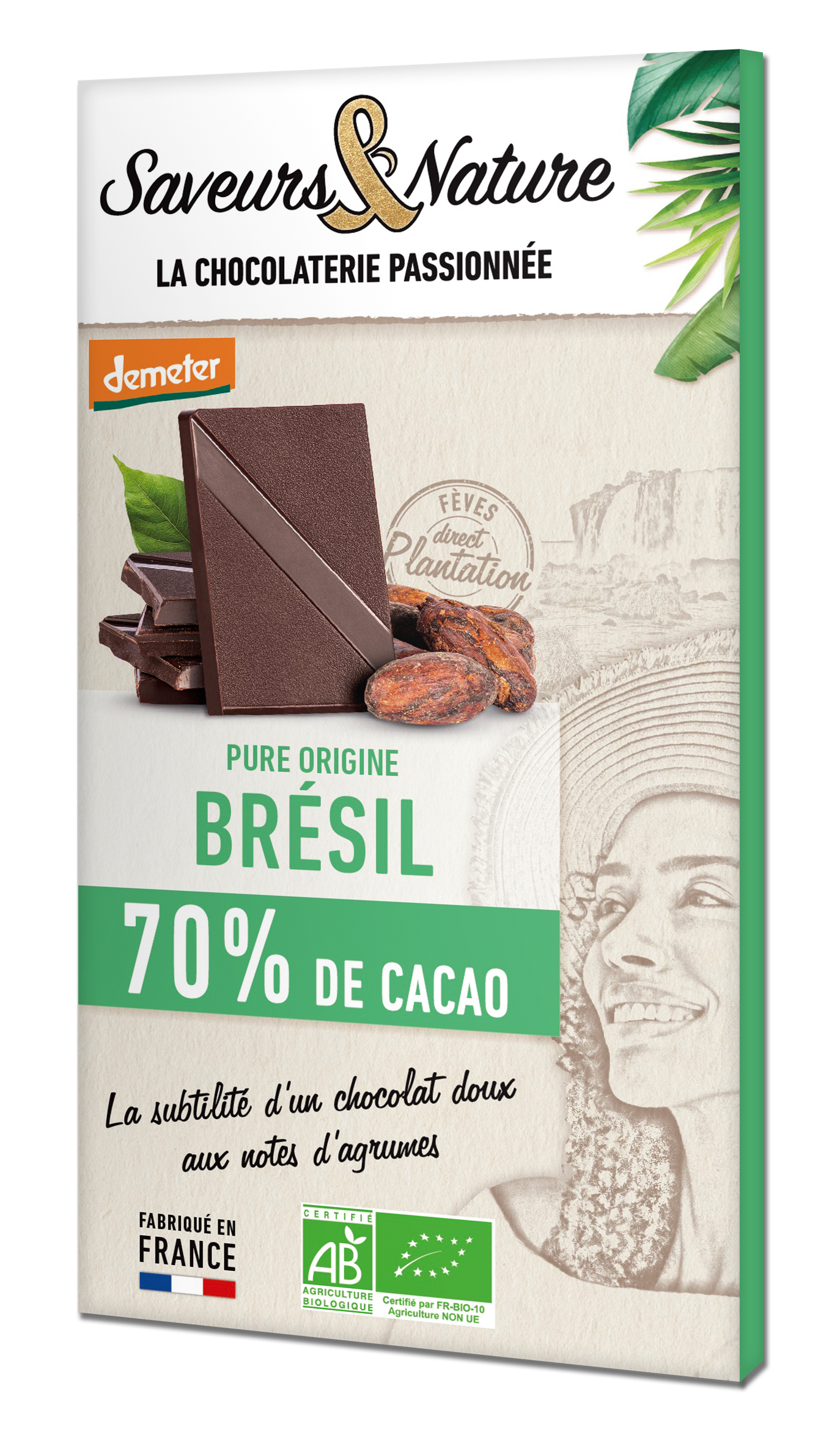 CHOCOLAT NOIR 70% BRESIL 80G