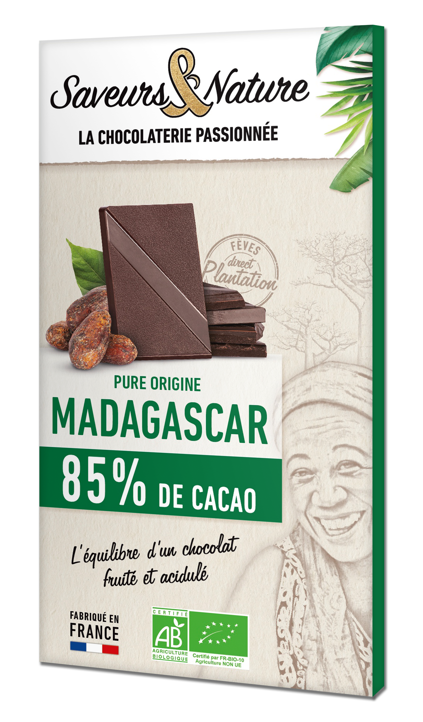 CHOCOLAT NOIR 85% MADAGASCAR 80G