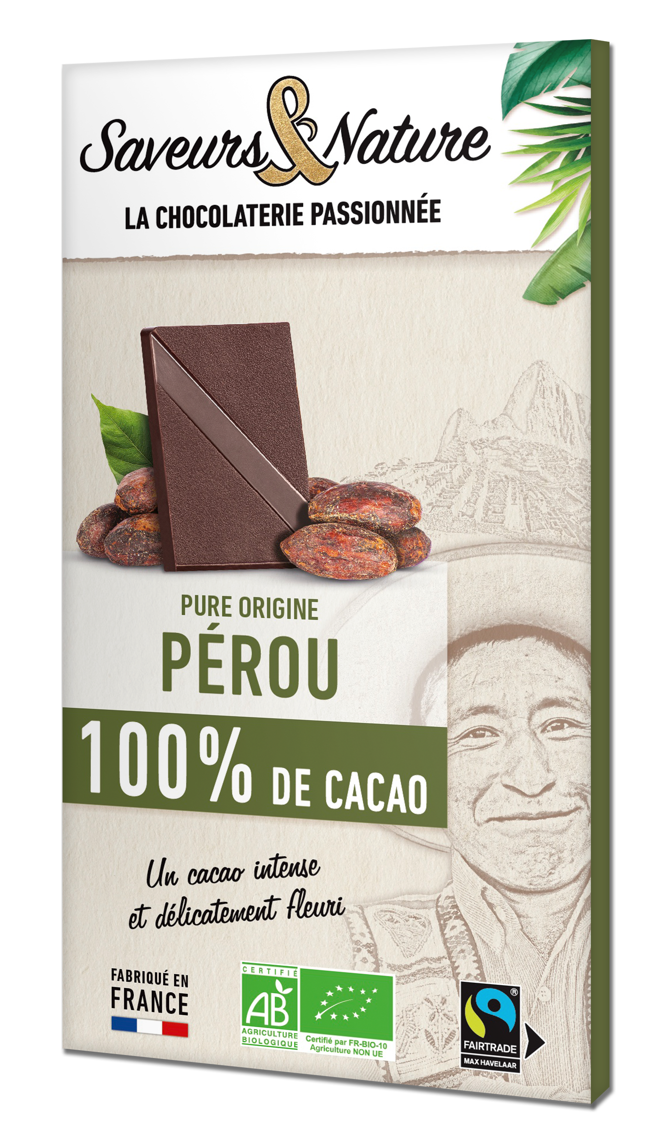 CHOCOLAT NOIR 100% PEROU 80G