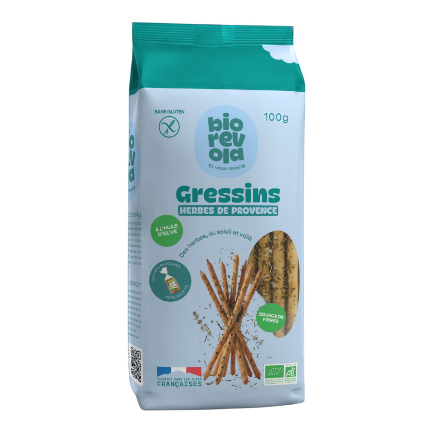 GRESSINS HERBES PROVENCE SS GLUTEN 100G
