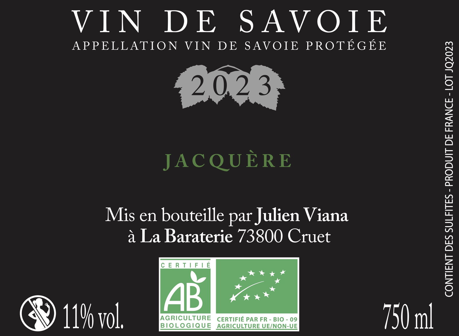 VIN BLANC CRU CRUET JACQUERE 75CL