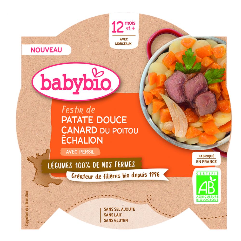 ASSIETTE PATATE DOUCE CANARD ECHALION 230g