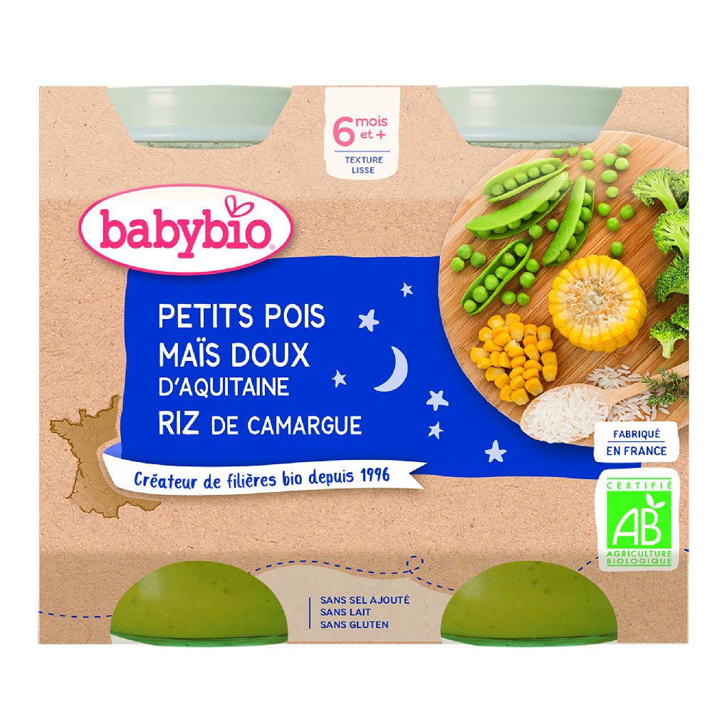 PPOT BONNE NUIT PETITS POIS 2x200g