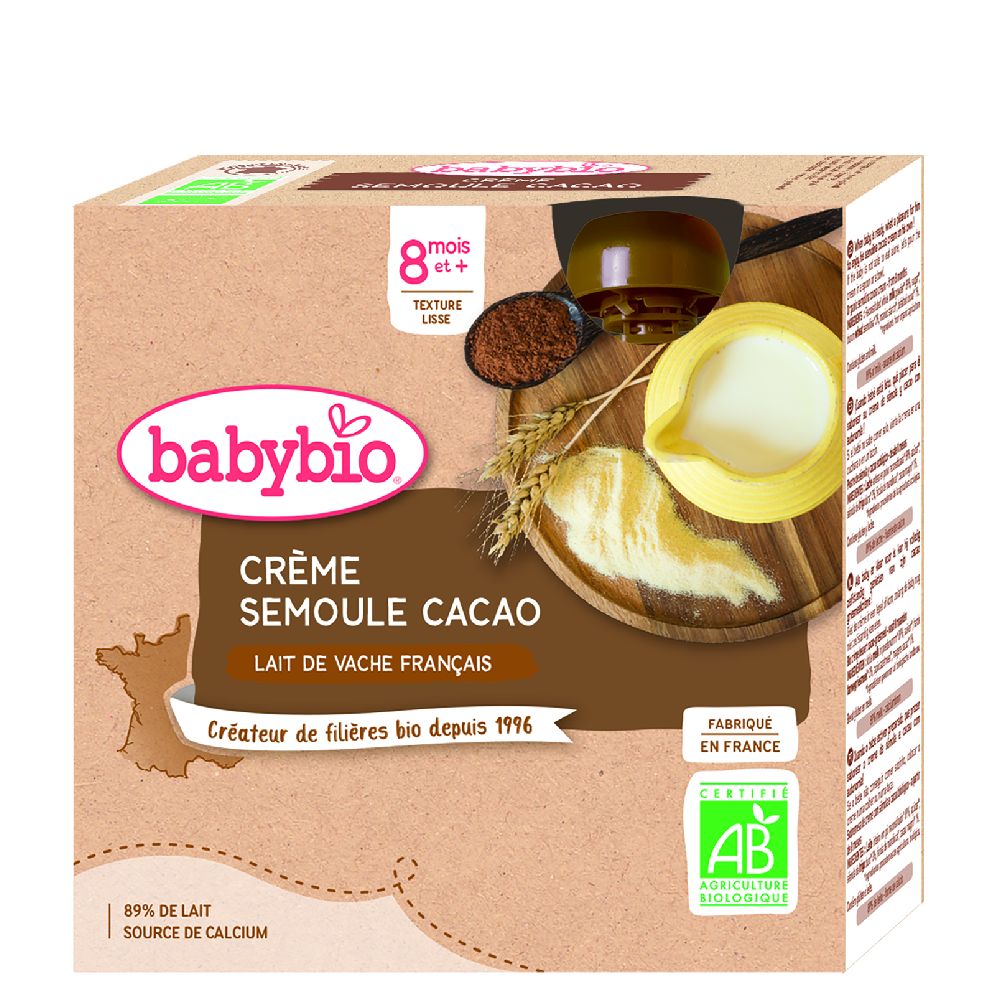 GOURDE CREME CACAO SEMOULE 4x85g