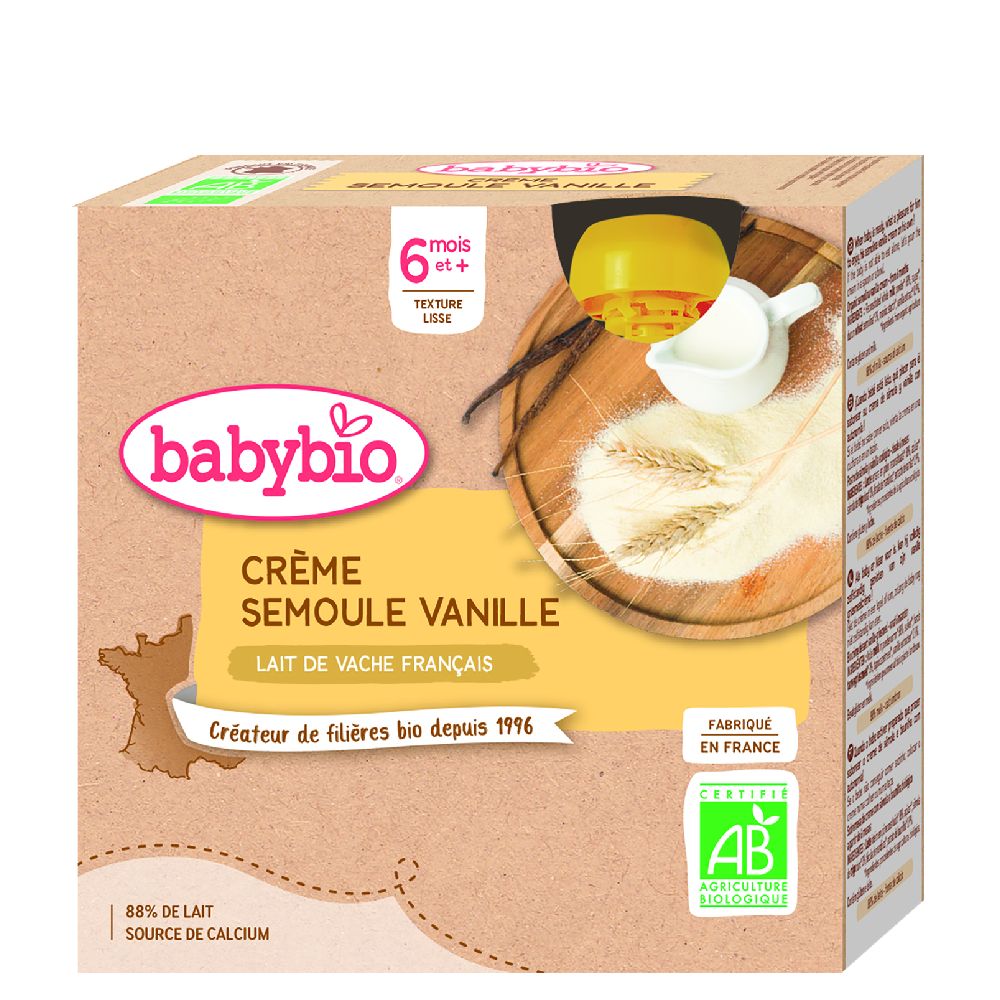 GOURDE CREME SEMOULE VANILLE 4x85G