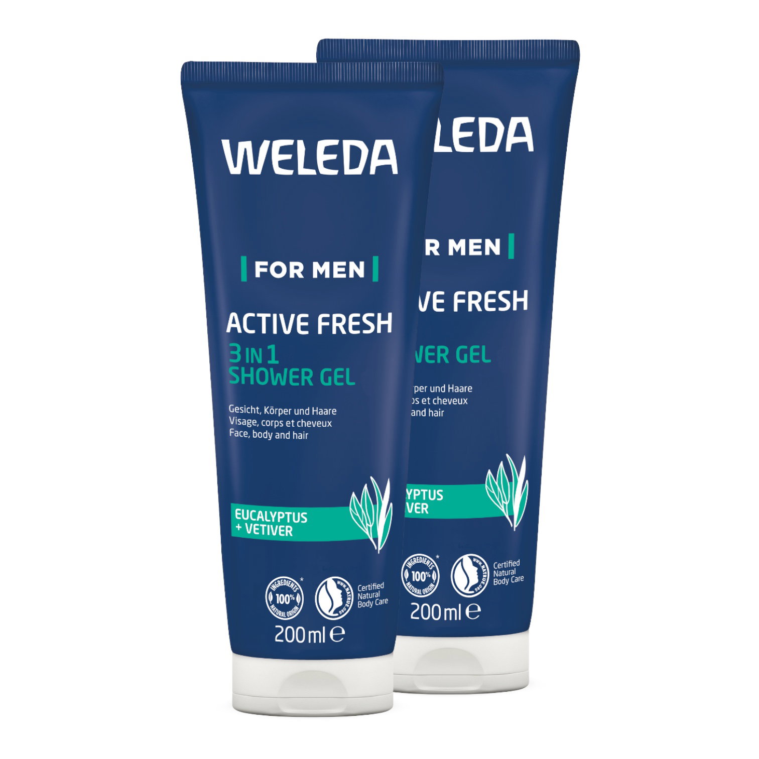 LOT GEL DOUCHE HOMME 3 EN 1 ACTIVE FRESH X2